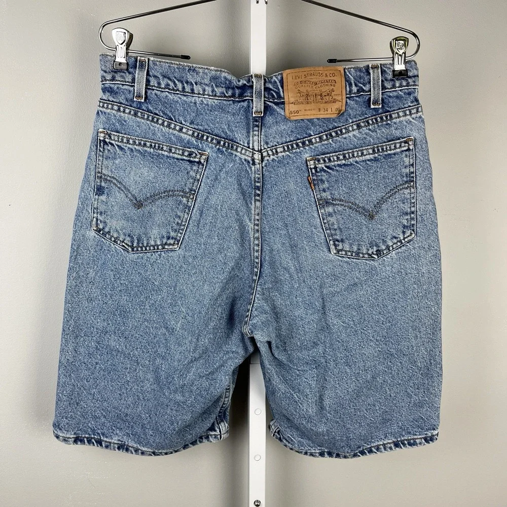 Vintage 90s Levi's 550 Orange Tab Denim Jean‎ Shorts Mens 34 Relaxed Fit Jorts